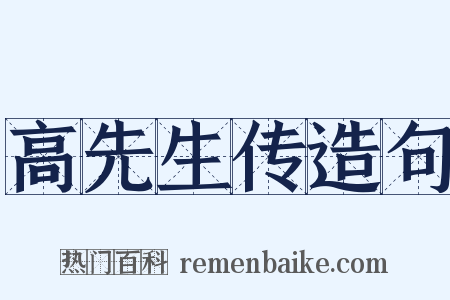 高先生传造句是什么意思的图片
